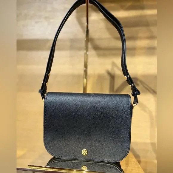 Tory Burch Emerson Crossbody, Black, Retail $428‎